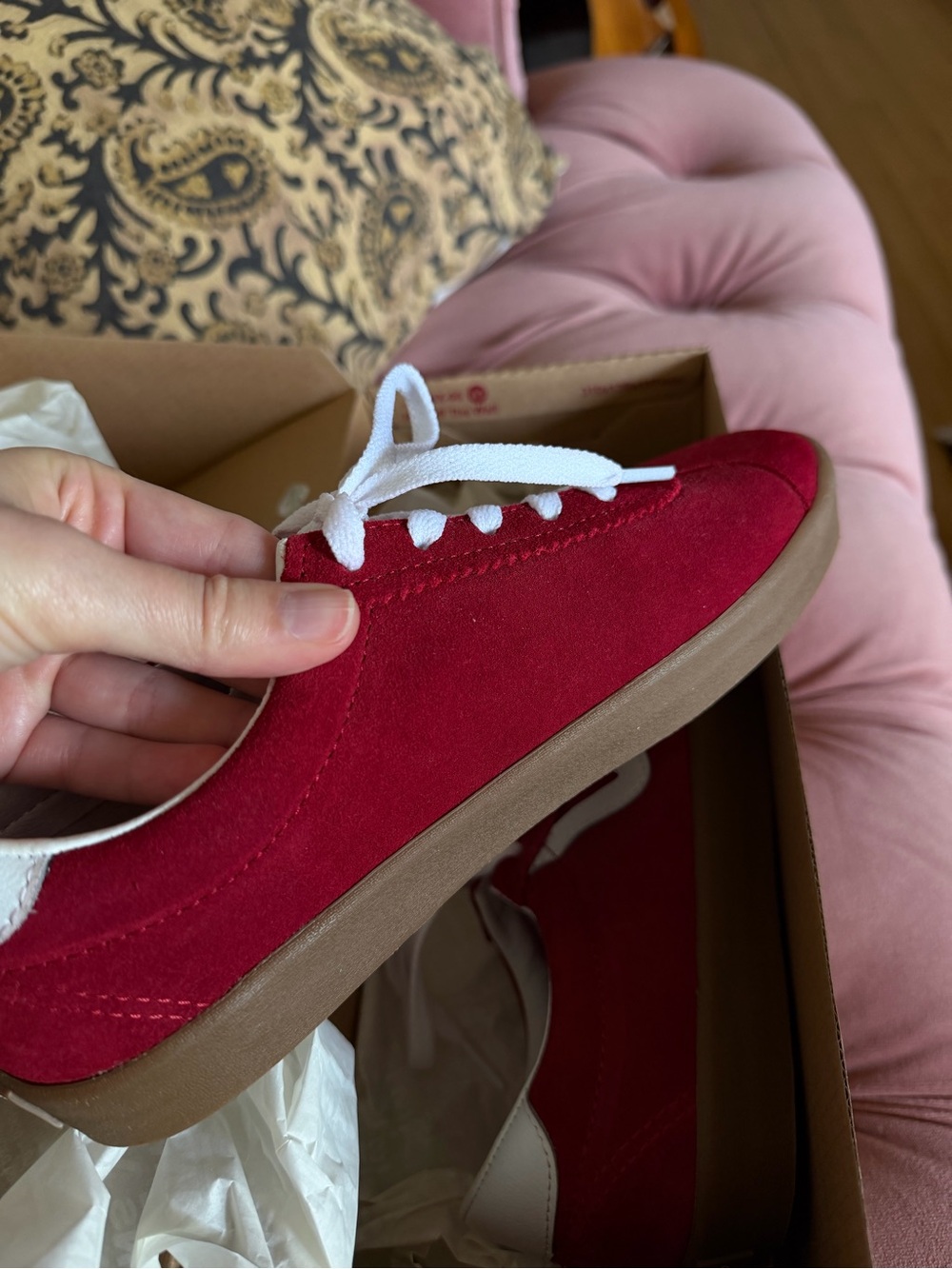 Burgundy Low Sport Suede Vans Sneakers - Picture 5 of 10